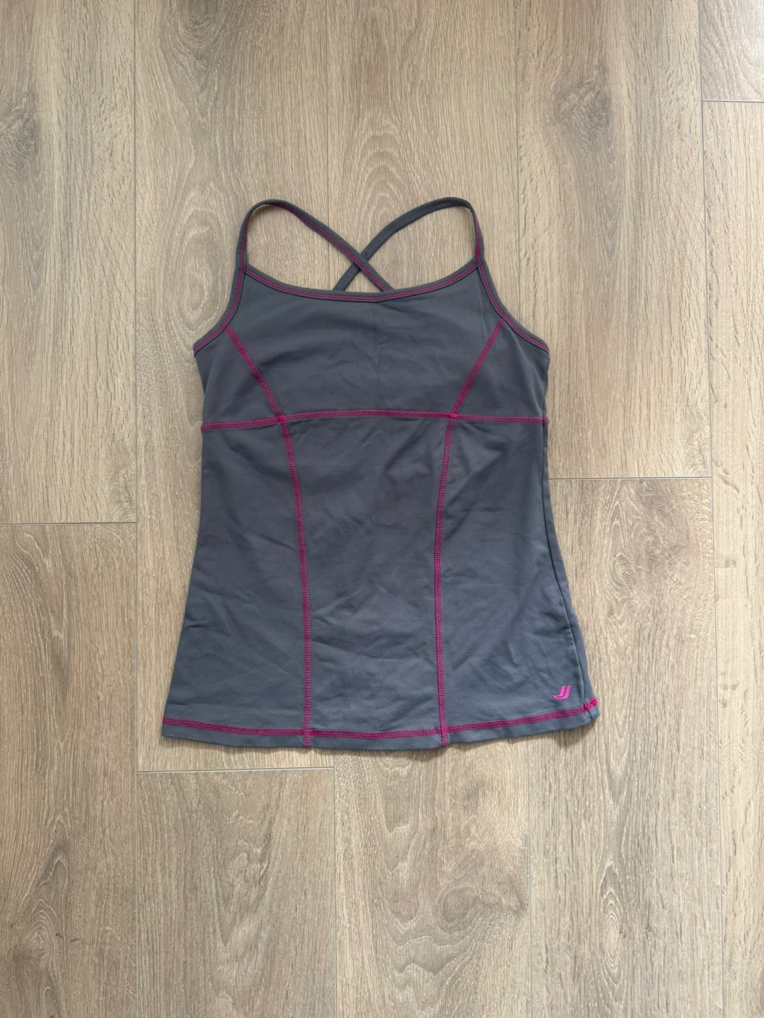 Joe Fresh Grey Tank Top with Pink Stitching