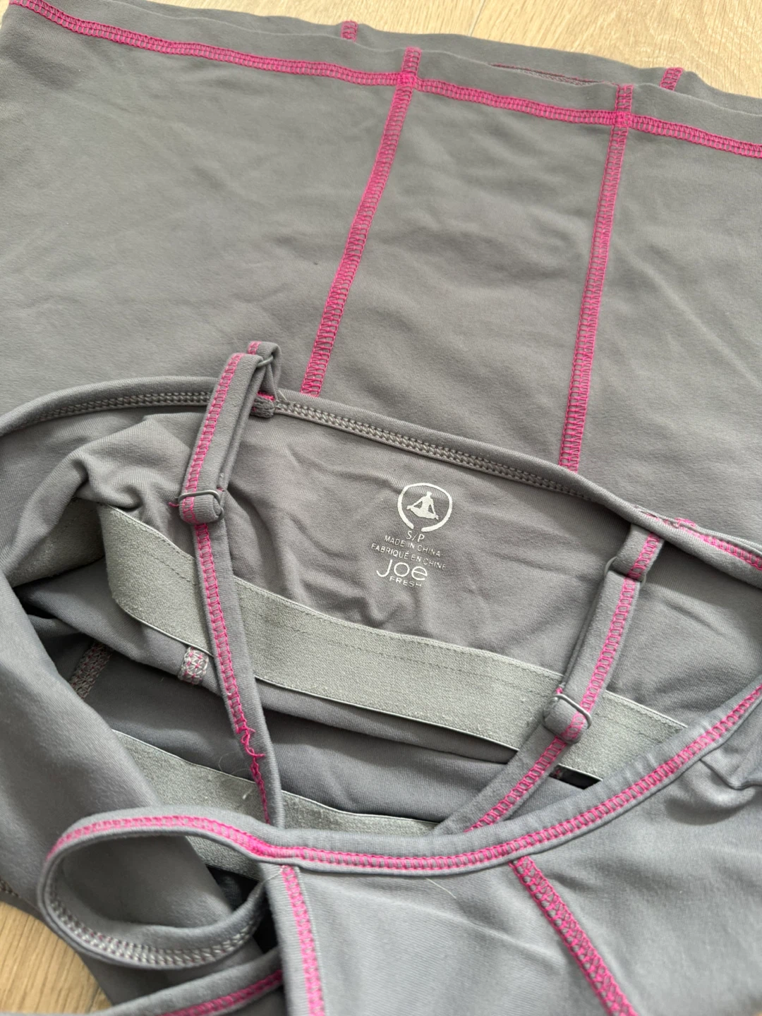 Joe Fresh Grey Tank Top with Pink Stitching - photo 4