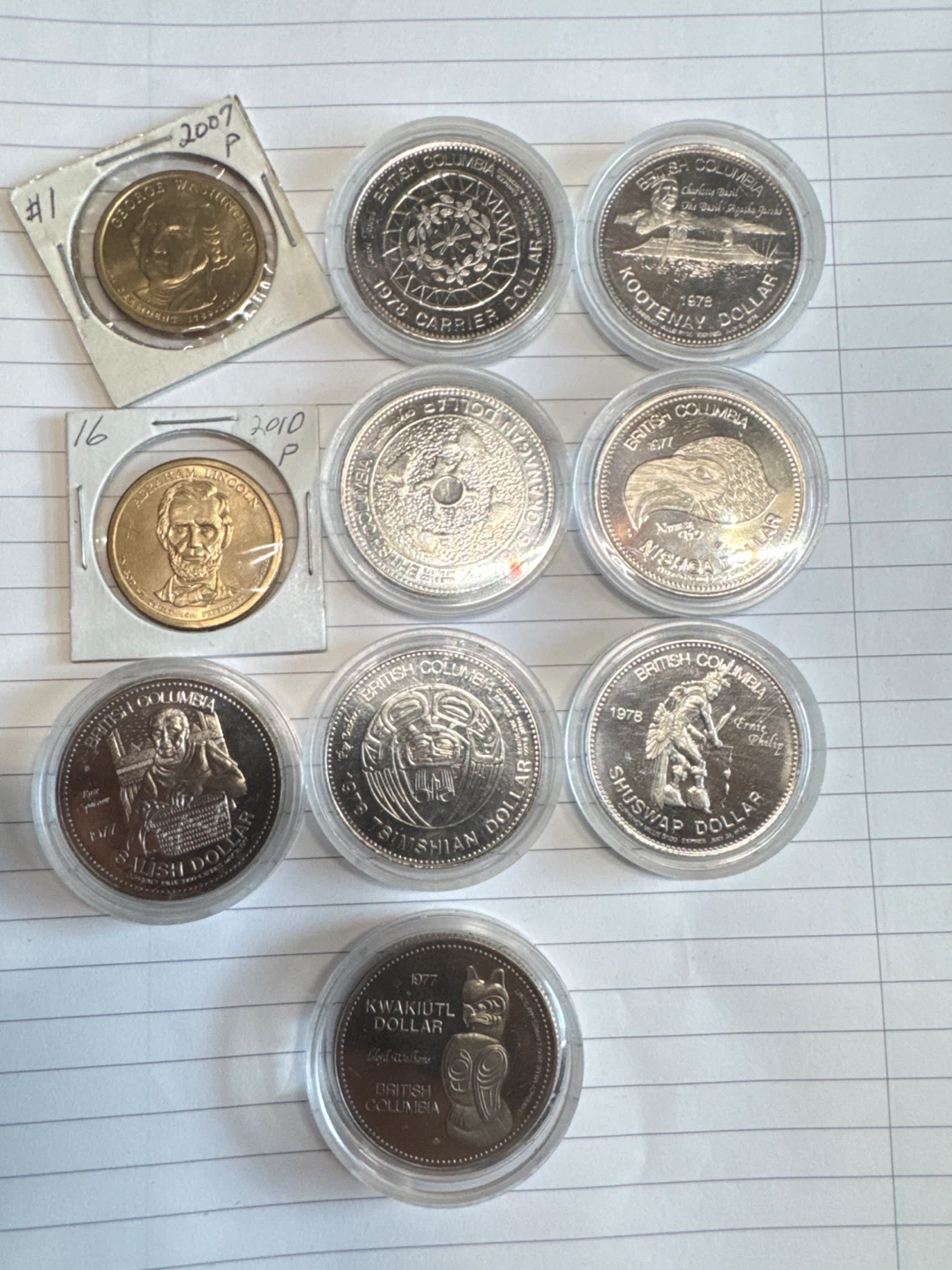 British Columbia Dollars and US Coins