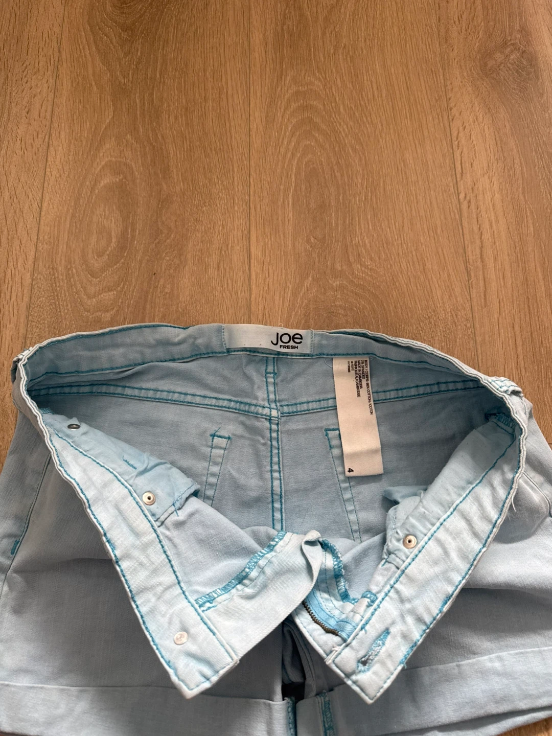 Joe Fresh Light Blue Denim Shorts Size 4 - photo 3