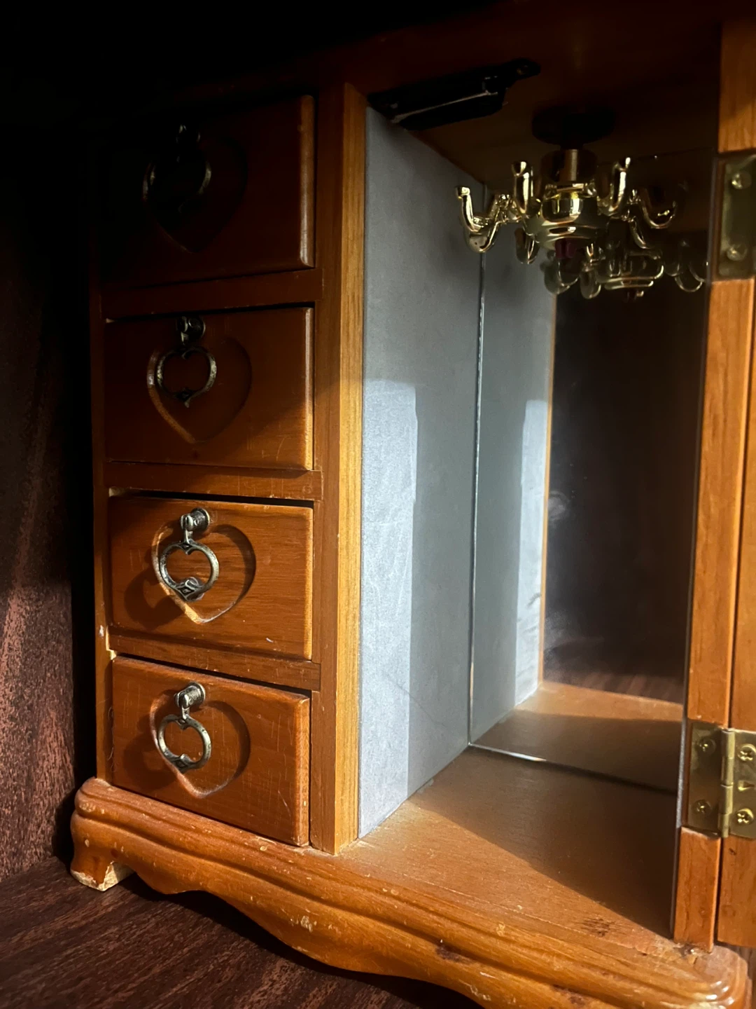 Wooden Jewellery Box with Heart Drawers - photo 2