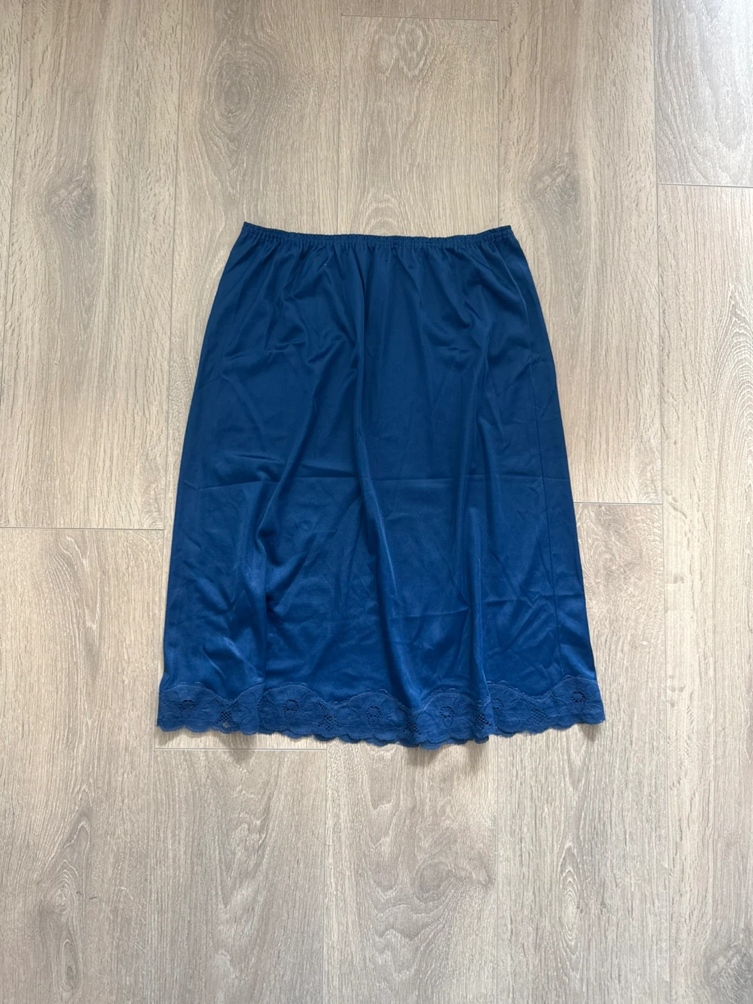 Blue Vintage Maxi Skirt with Lace Trim - photo 3