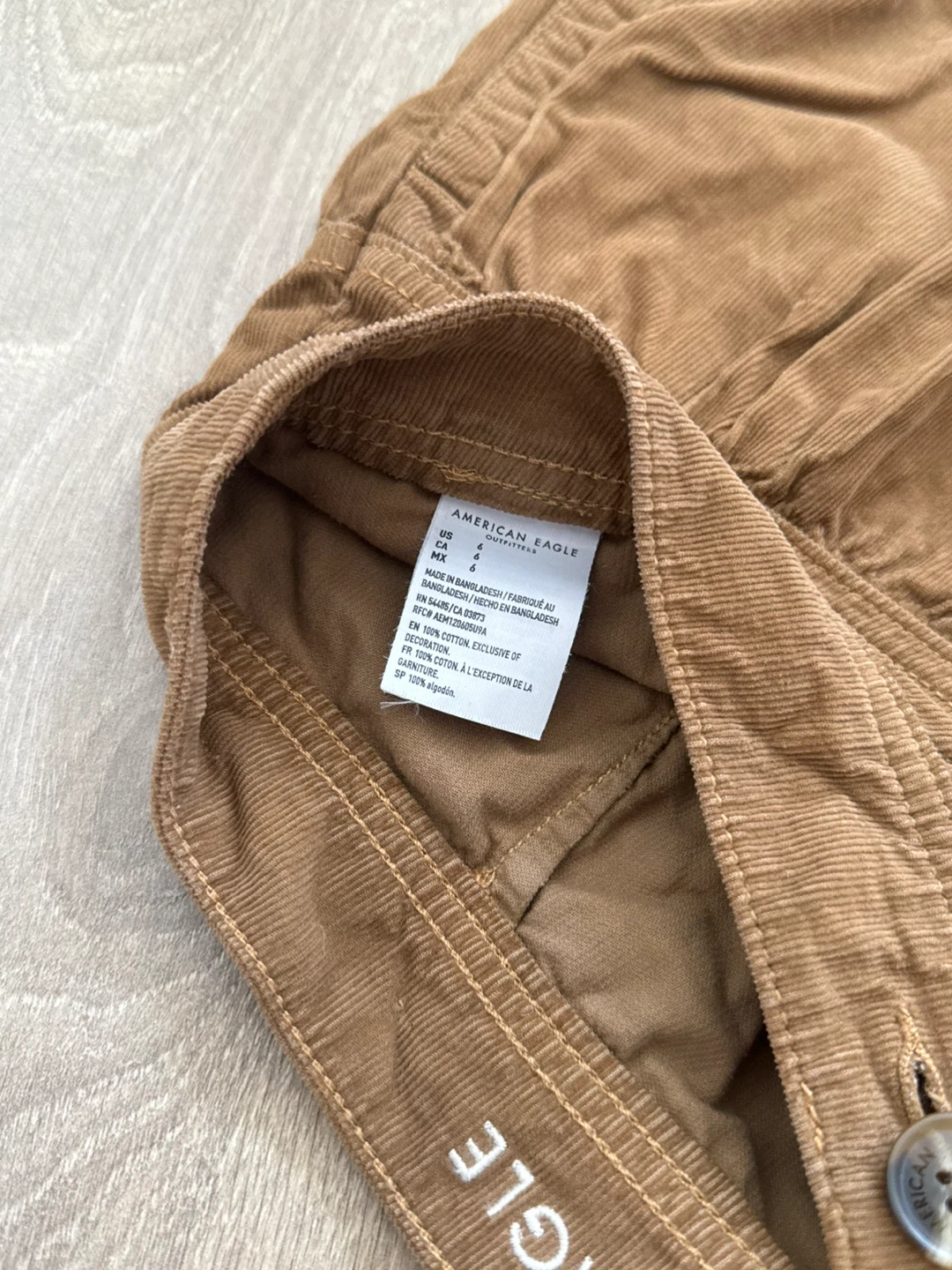 American Eagle Corduroy Button-Front Skirt - photo 4
