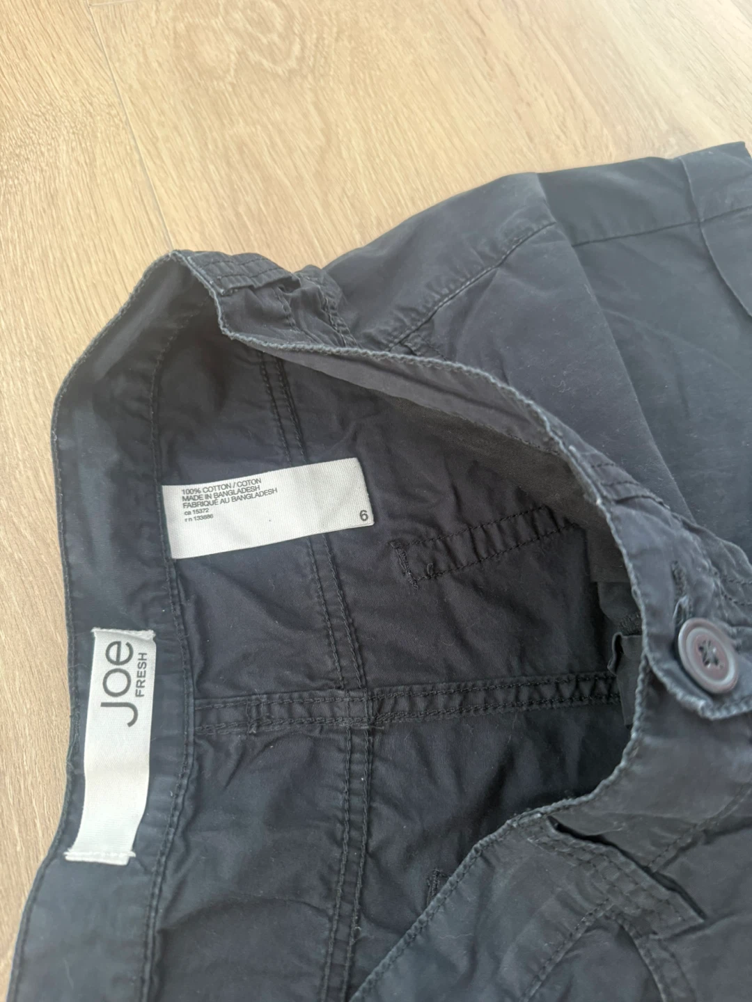 Joe Fresh Black Cotton Shorts Size 6 - photo 4