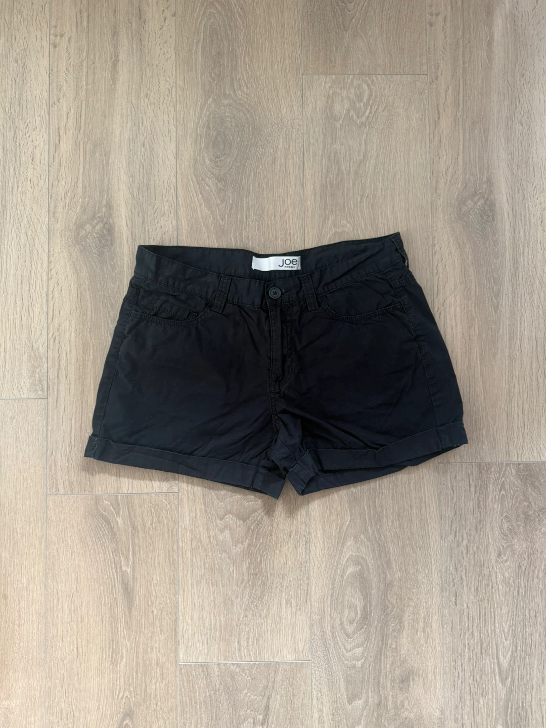 Joe Fresh Black Cotton Shorts Size 6