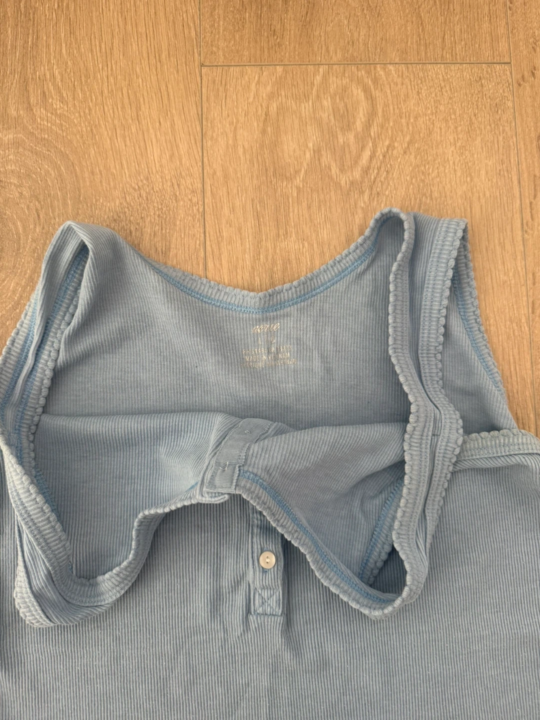 Aerie Henley Tank Top - Blue - photo 3