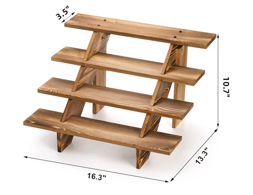 4 Tier Wood Cupcake Stand Display Stand - photo 2