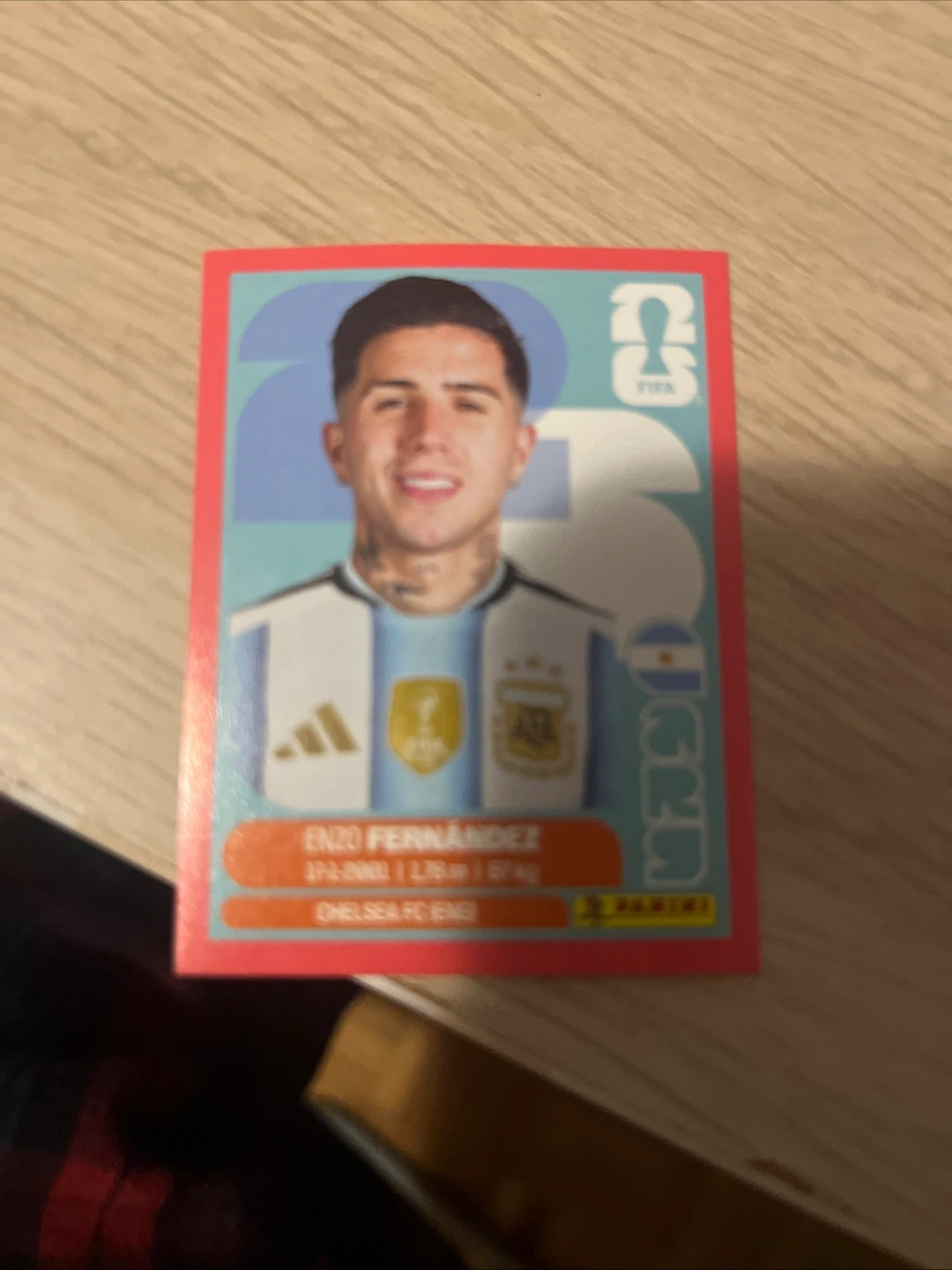 Fuchsia Enzo Fernandez World Cup sticker - photo 2