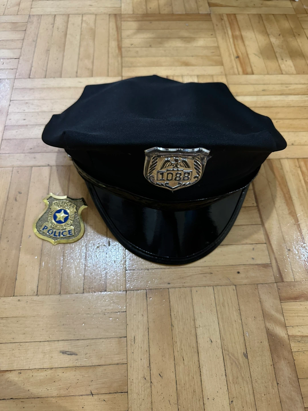 Police Hat and Badge Costume Set