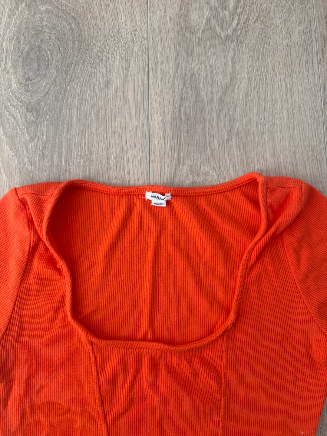 Garage Orange Ribbed Crop Top - photo 2