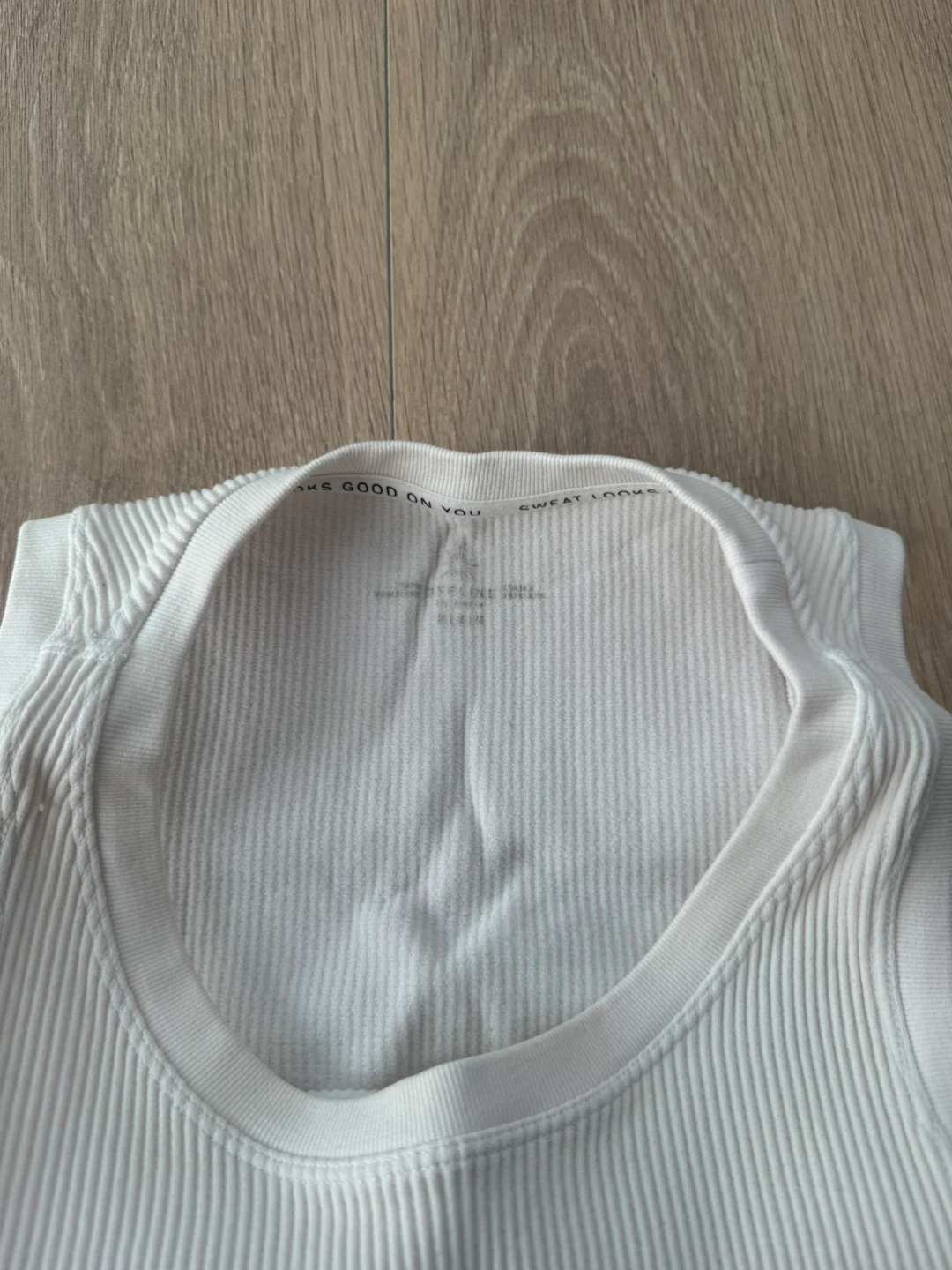 White Ribbed Tank Top - photo 2