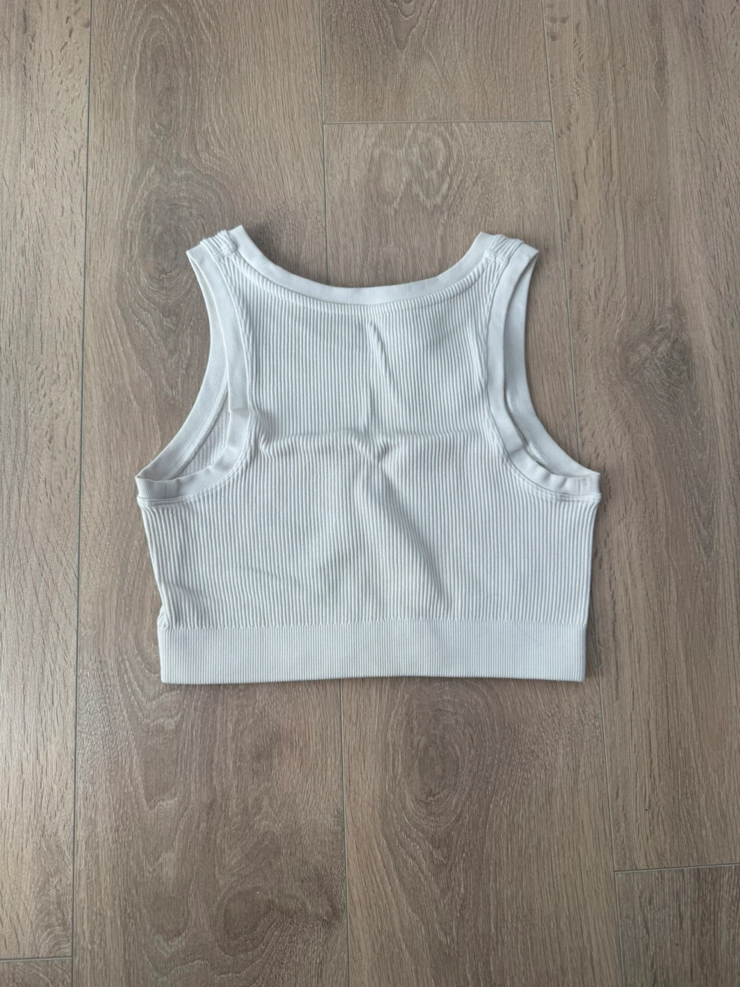 White Ribbed Tank Top - photo 3