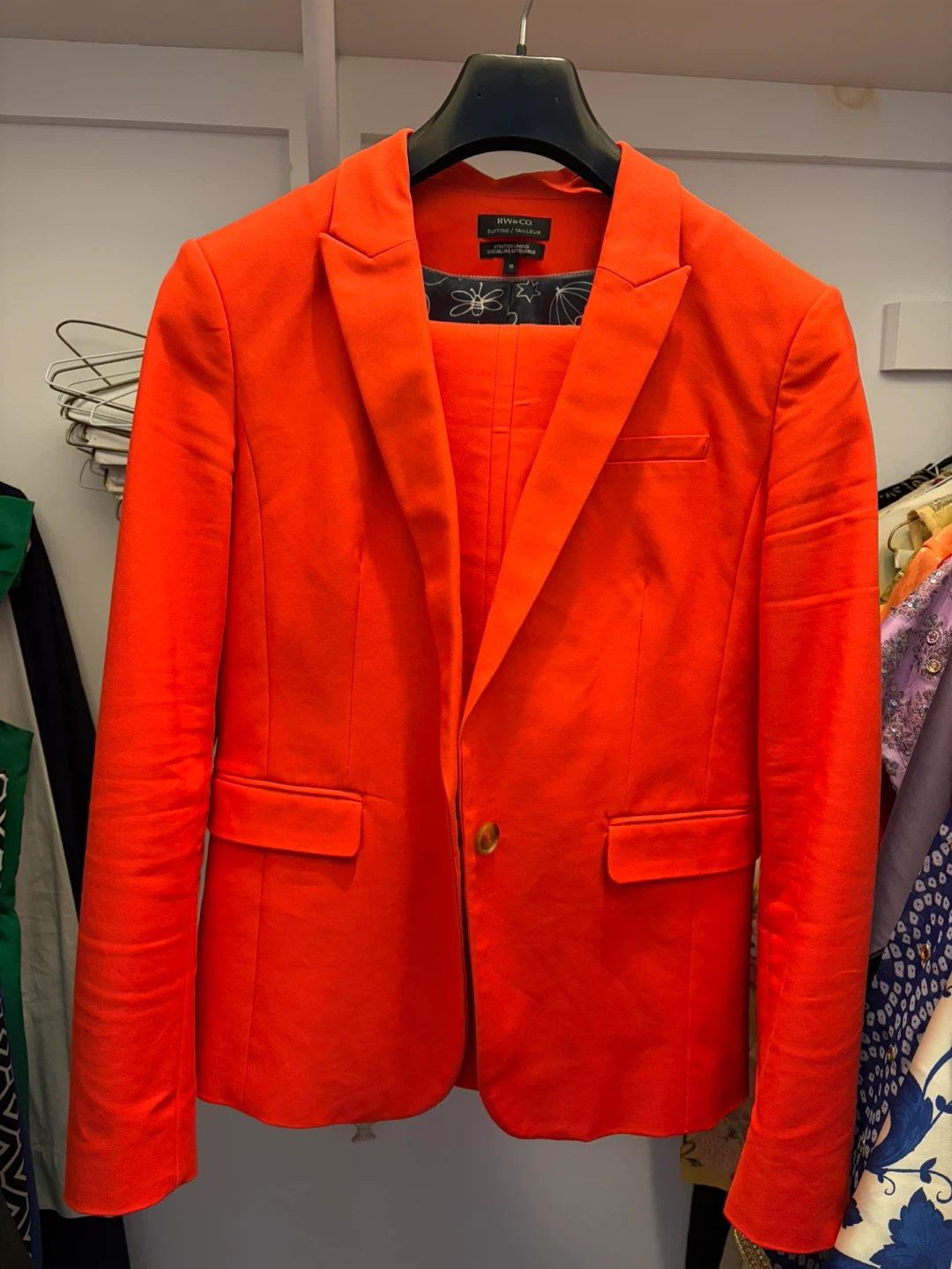 RW&CO. Orange Suit Set - Blazer & Pants