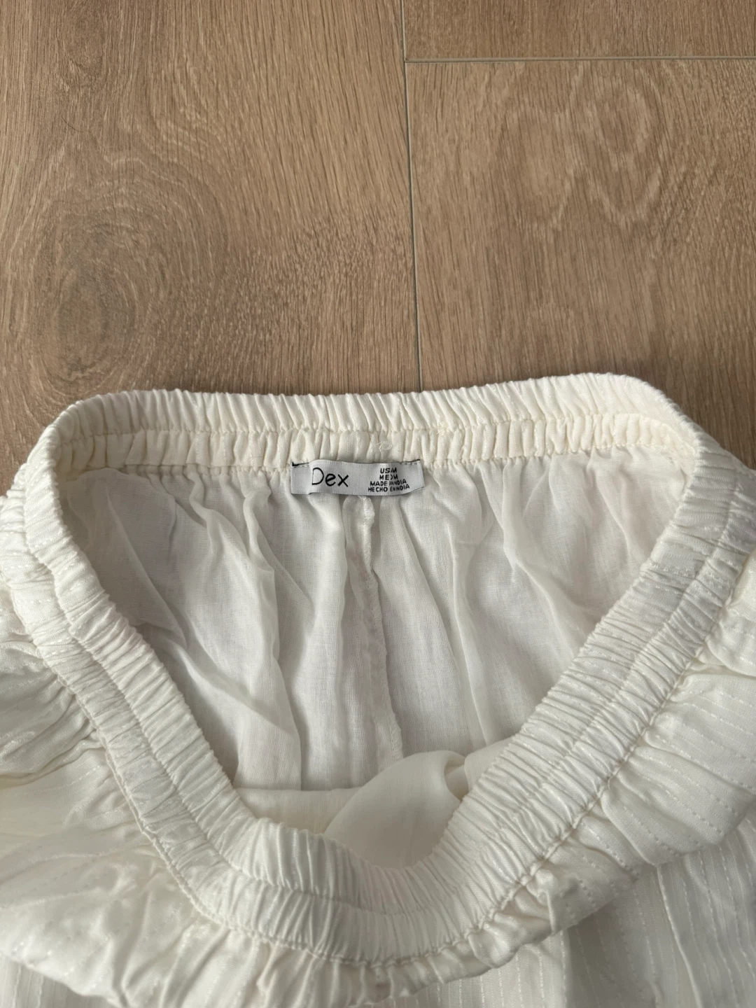 Dex Vintage White Ruffle Hem Mini Skirt - photo 2