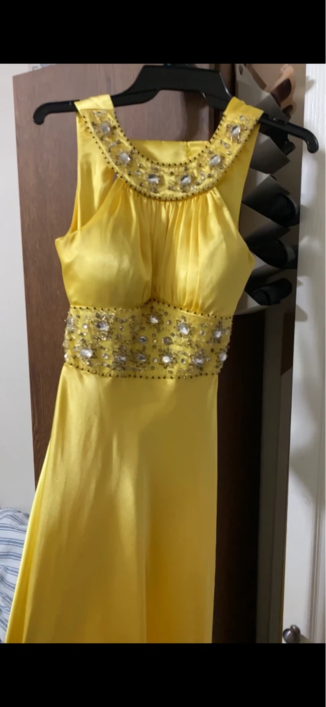 Yellow Embellished Maxi Dress