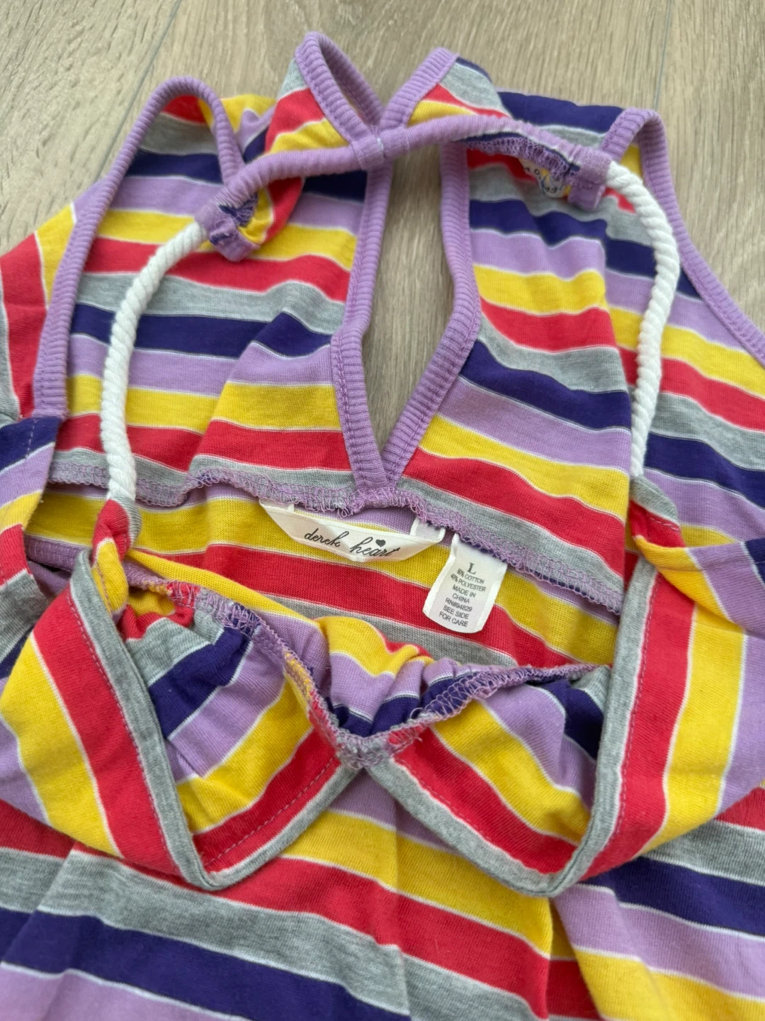 Derek Heart Striped Halter Tank Top - photo 4
