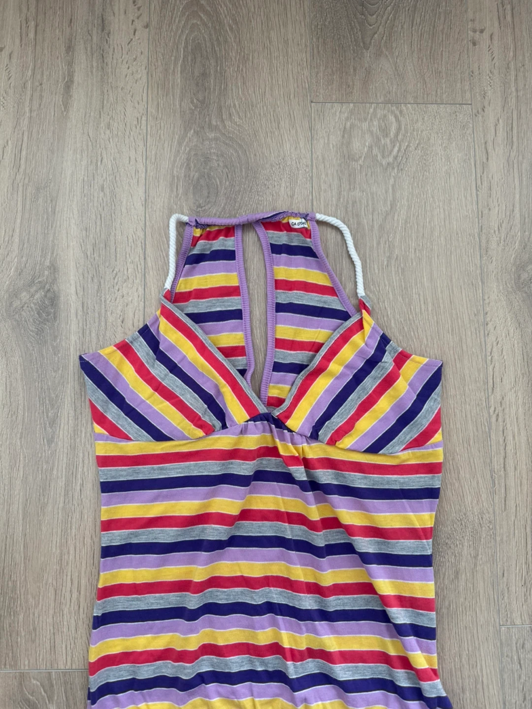 Derek Heart Striped Halter Tank Top - photo 2