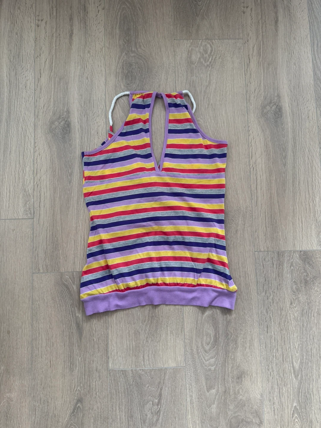 Derek Heart Striped Halter Tank Top - photo 3