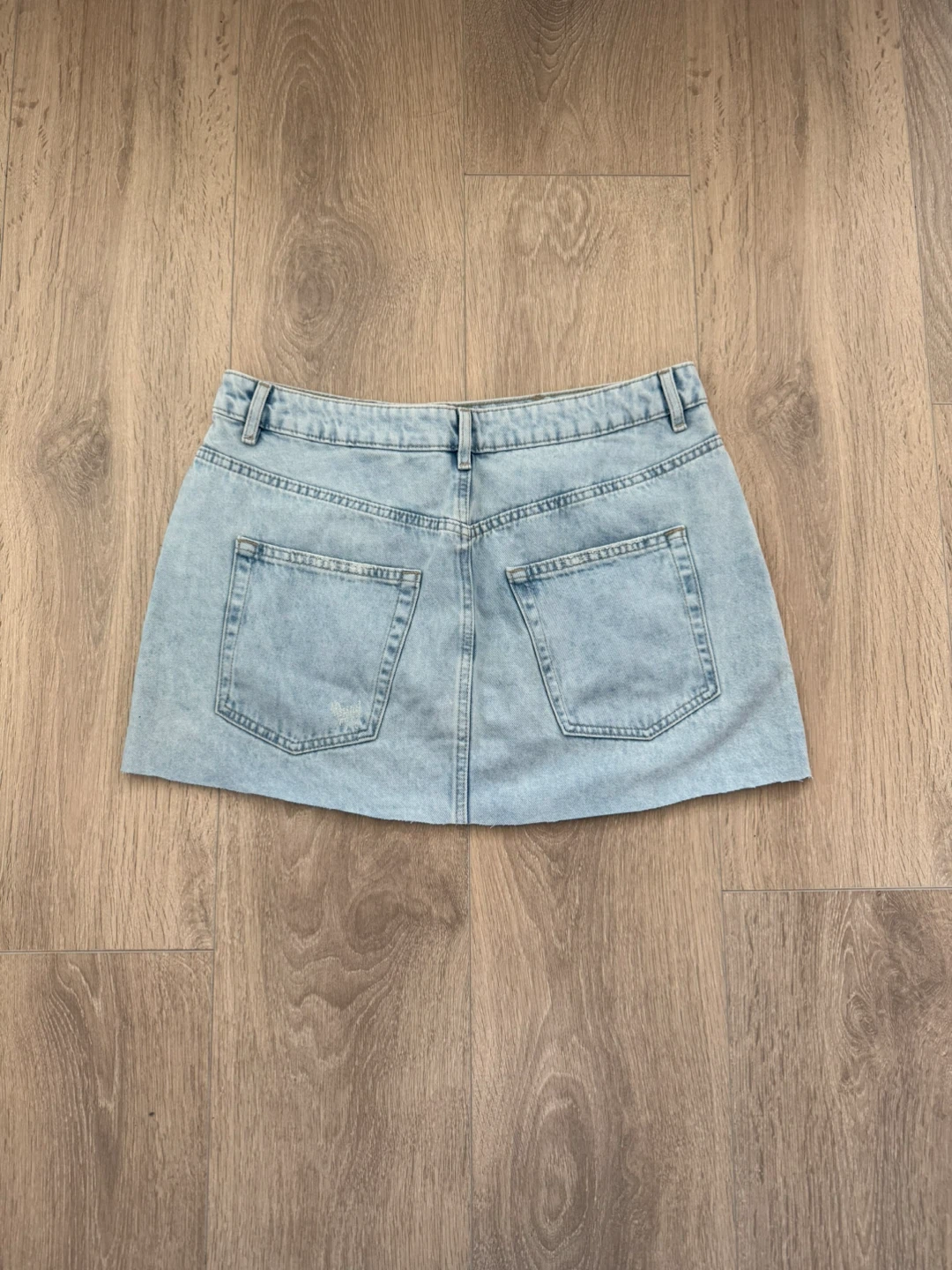 Light Wash Denim Mini Skirt - photo 2