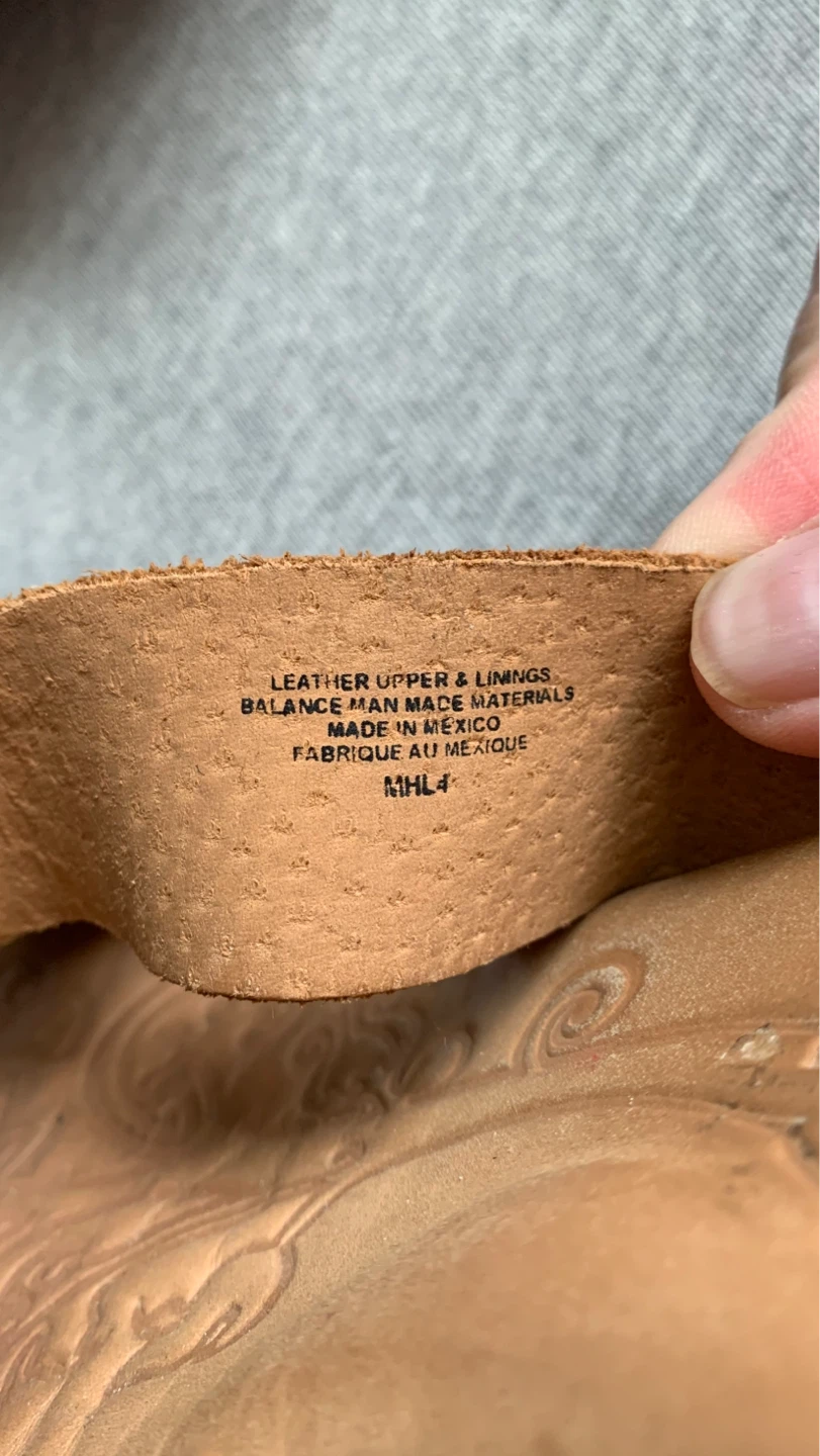 Light Brown Leather Wedge Sandals - Size 9 - photo 3
