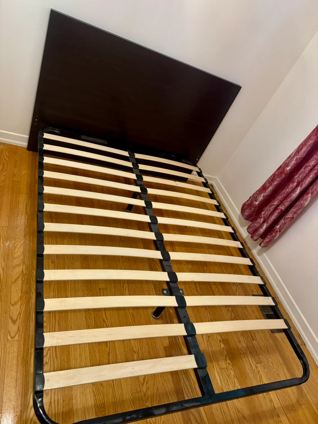 Dark Brown Wooden Slat Bed Frame - photo 2