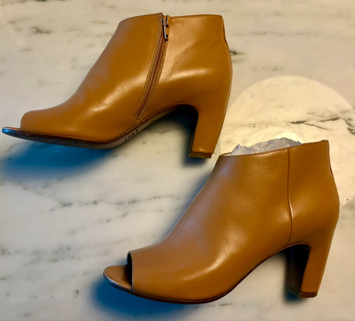 Martin Margiela light Brown Peep Toe Booties - Size 38 - photo 2
