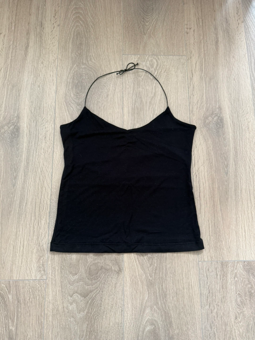 7 For All Mankind Black Halter Tank Top
