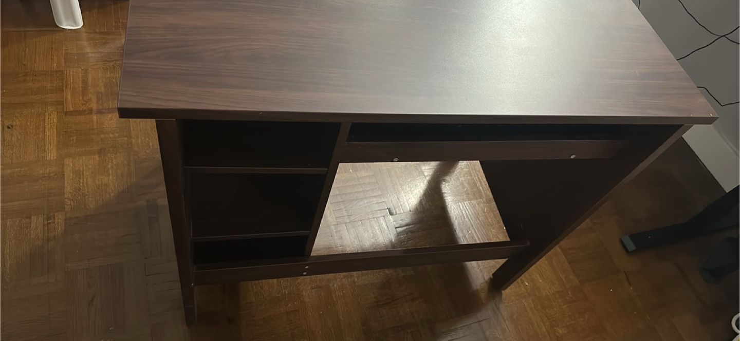 Dark Wood Desk with Shelves - photo 4