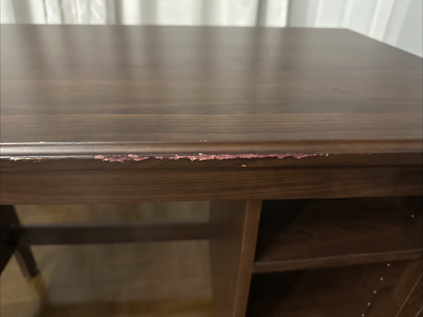 Dark Wood Desk with Shelves - photo 2