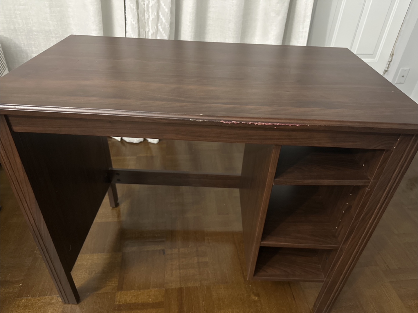 Dark Wood Desk with Shelves - photo 3