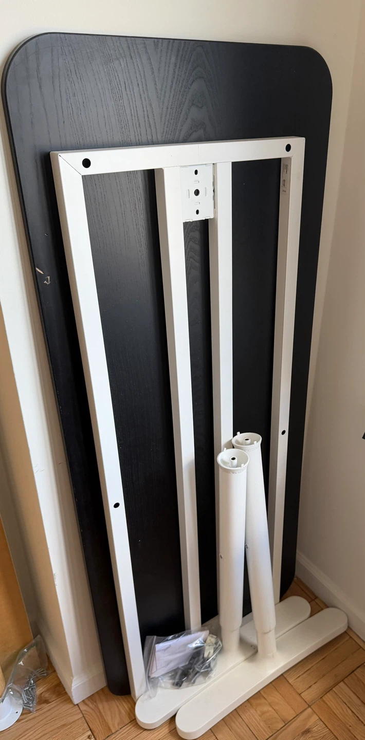 IKEA BEKANT Desk - Black Top with White Legs - photo 2