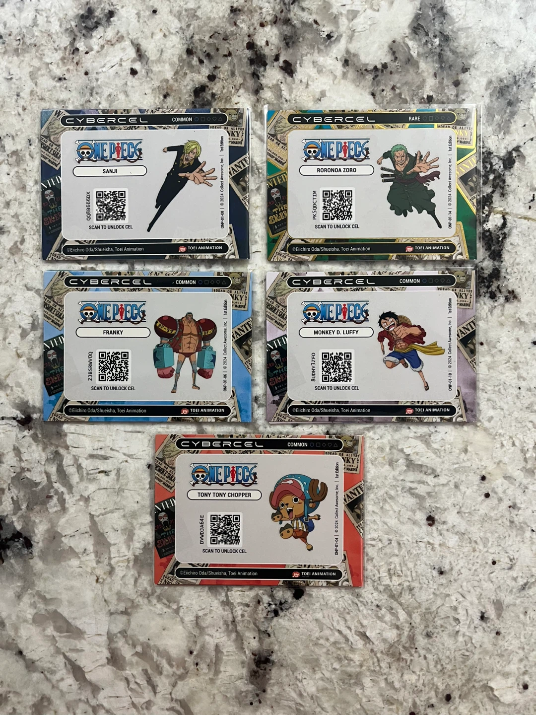 One Piece Cybercel Cards - Sanji, Zoro, Franky, Luffy, Chopper - photo 2