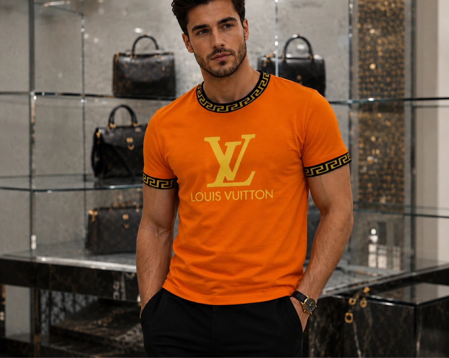 Louis Vuitton Orange T-Shirt