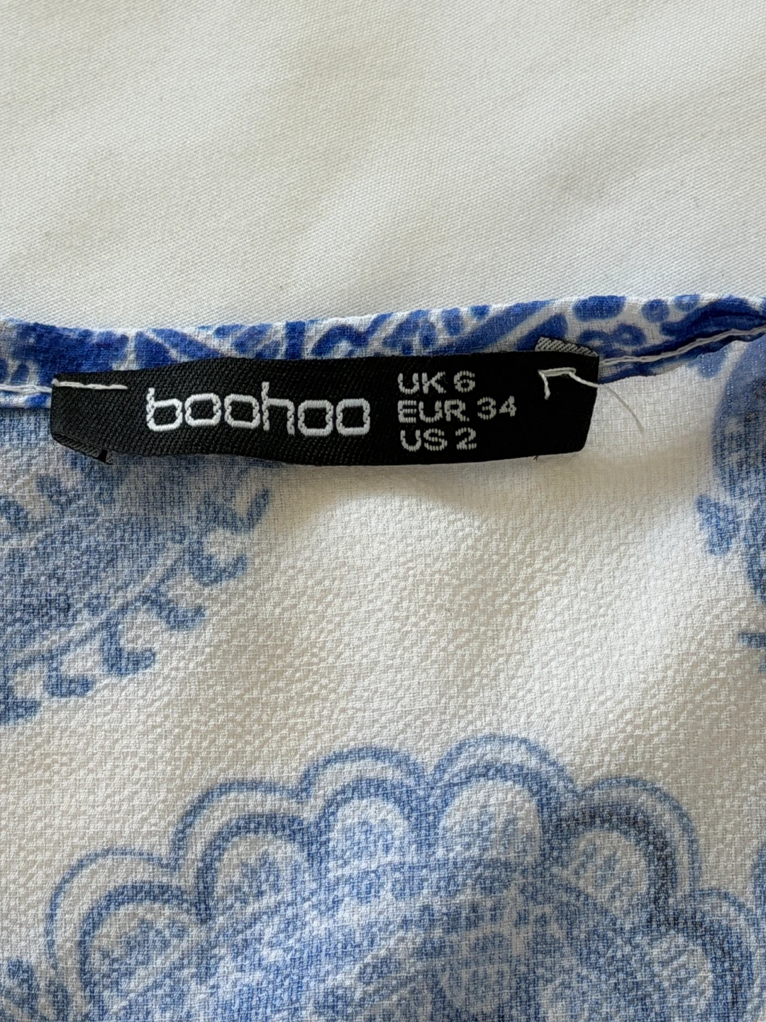 Boohoo Blue & White Paisley Print Midi Dress - photo 2