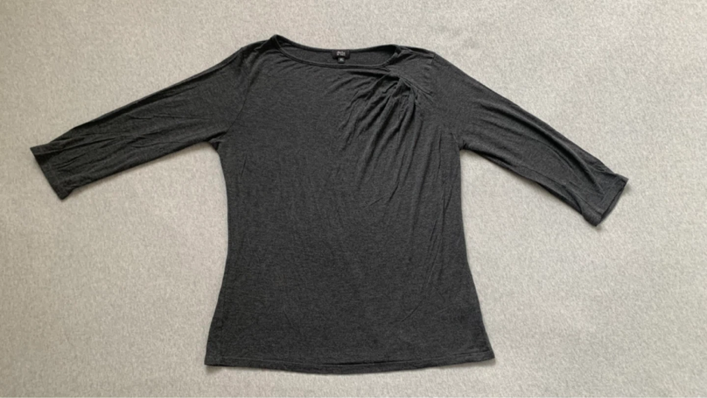 Ladies Charcoal Grey 3/4 Length Sleeve - Size XL