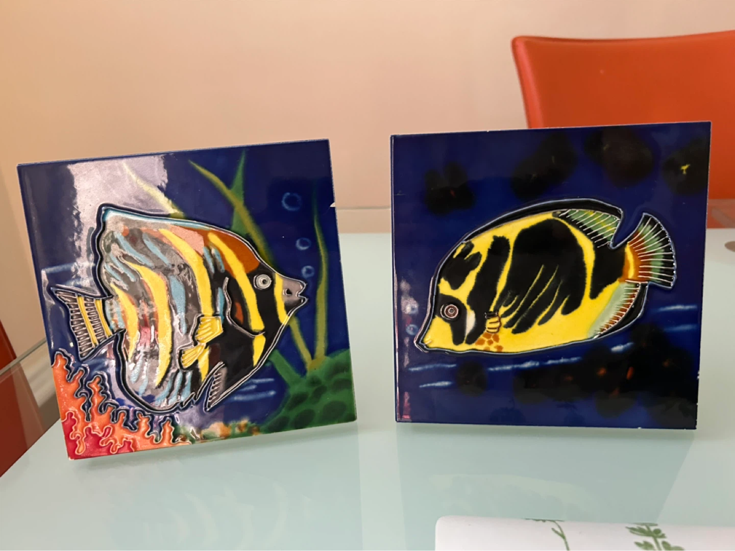 Two Ceramic Fish Tiles