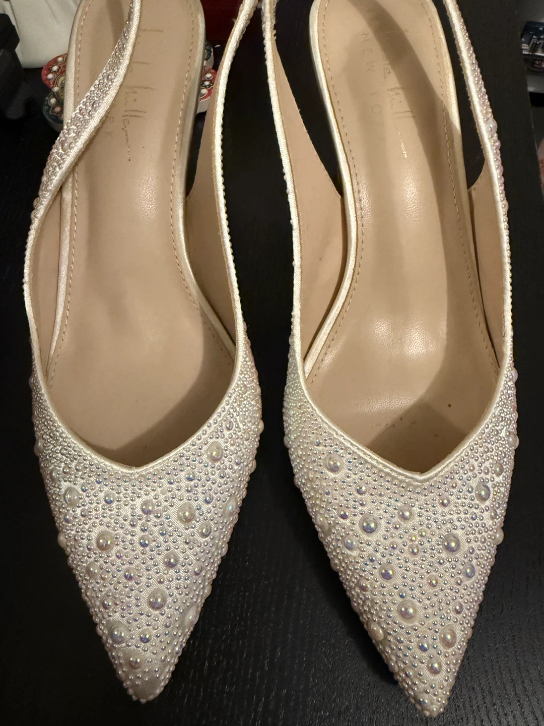 Nicole Miller Embellished Slingback Heels Size 7.5