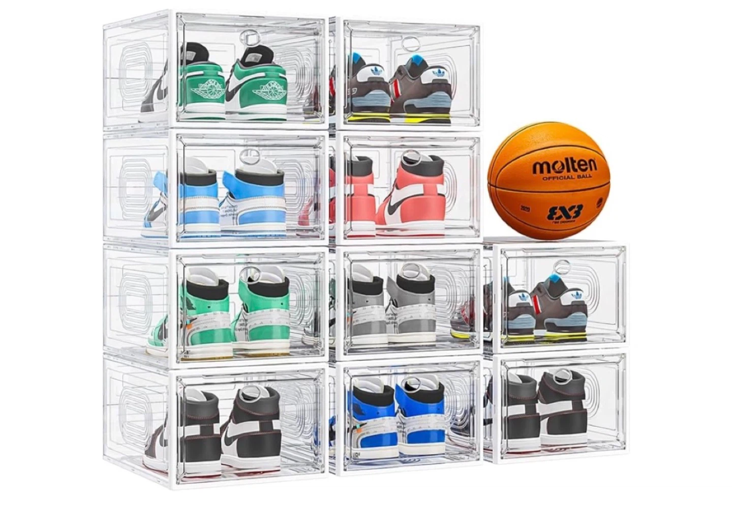 Stackable Clear Shoe Storage Boxes