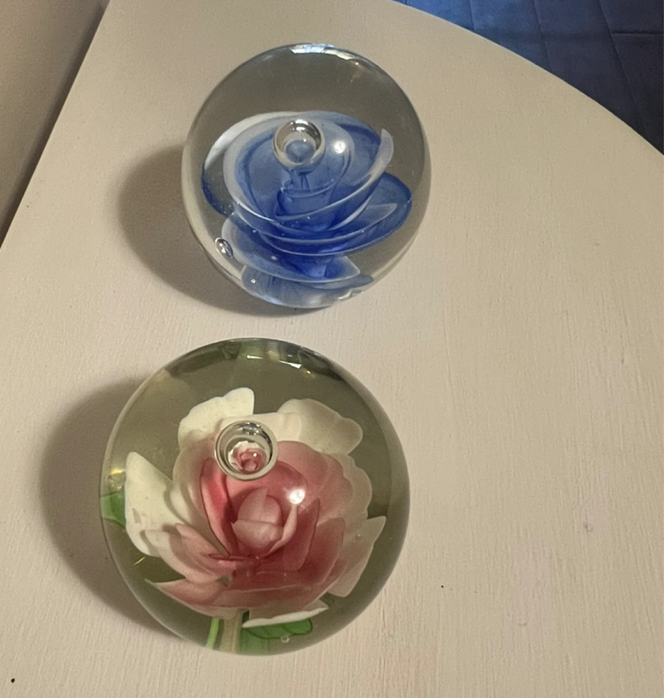 Floral Glass Paperweights