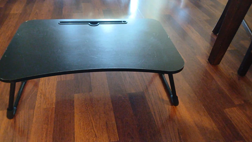 Black bed table