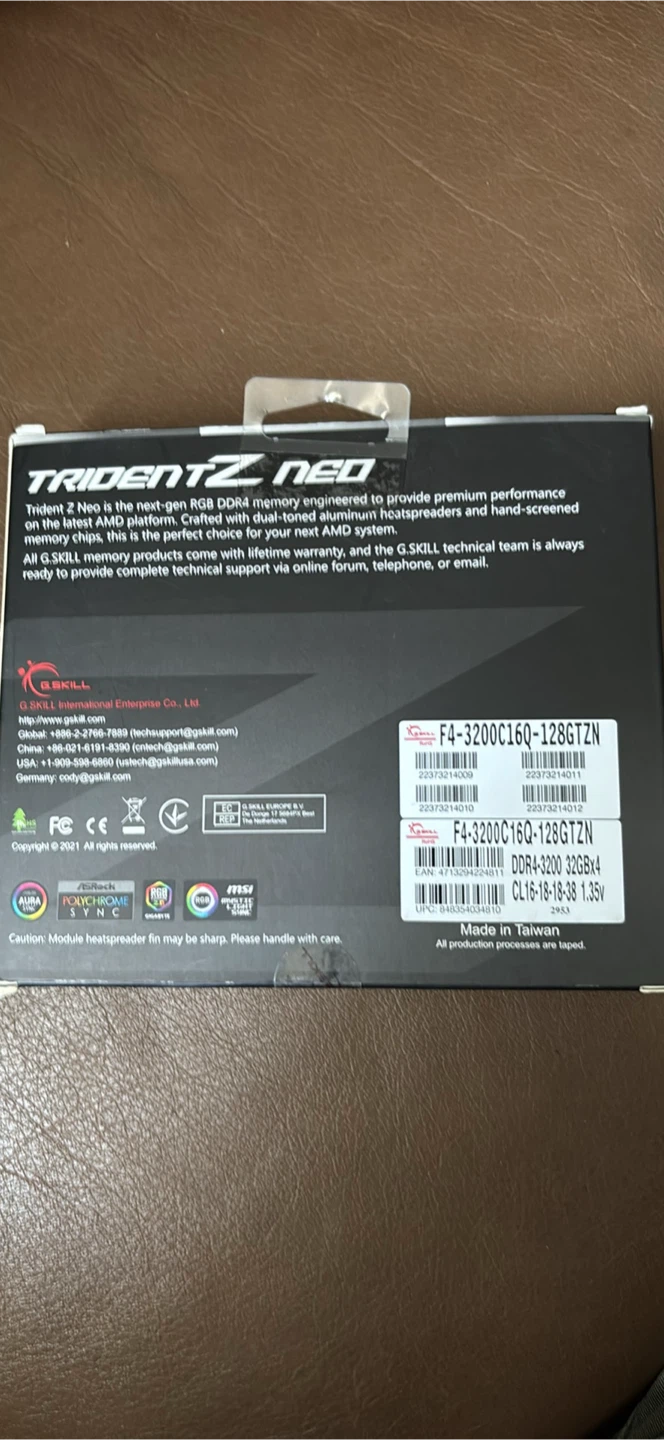 G.SKILL TridentZ Neo DDR4 32GB (4x8GB) RAM