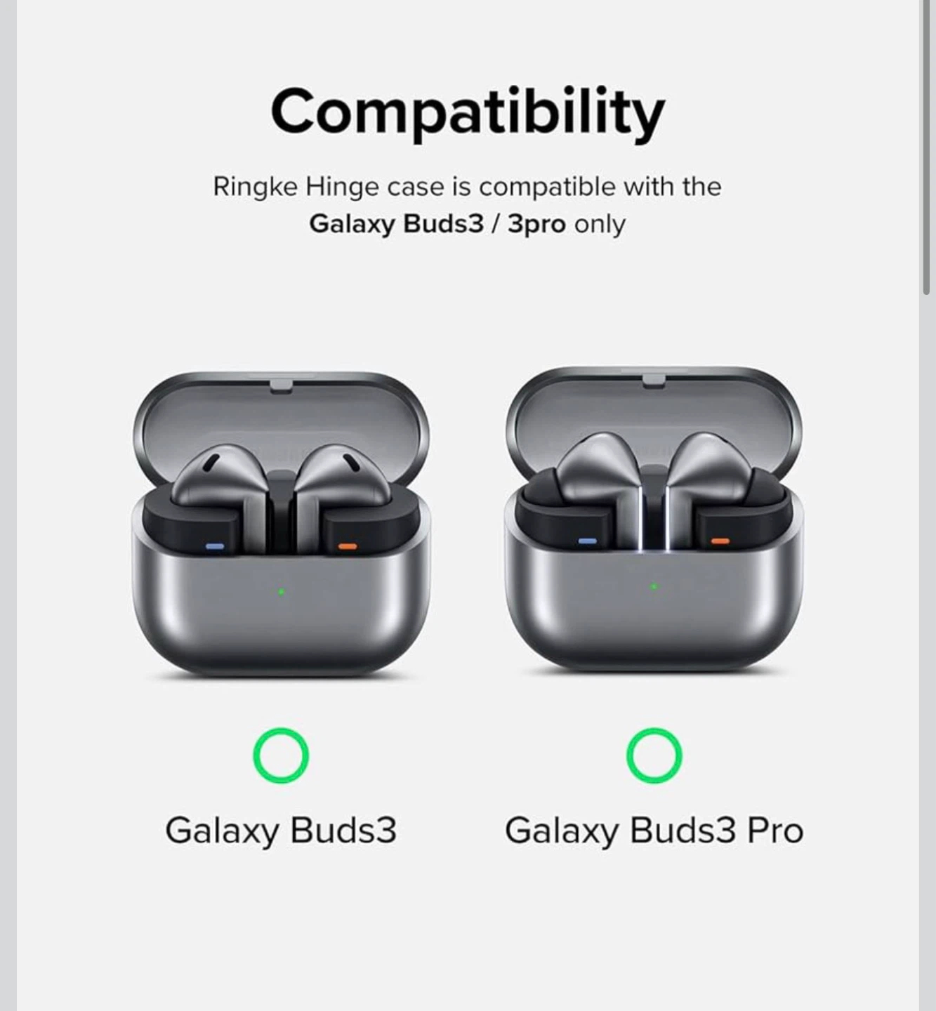 Ringke Onyx Case for Galaxy Buds3 / Buds3 Pro - Black - photo 2