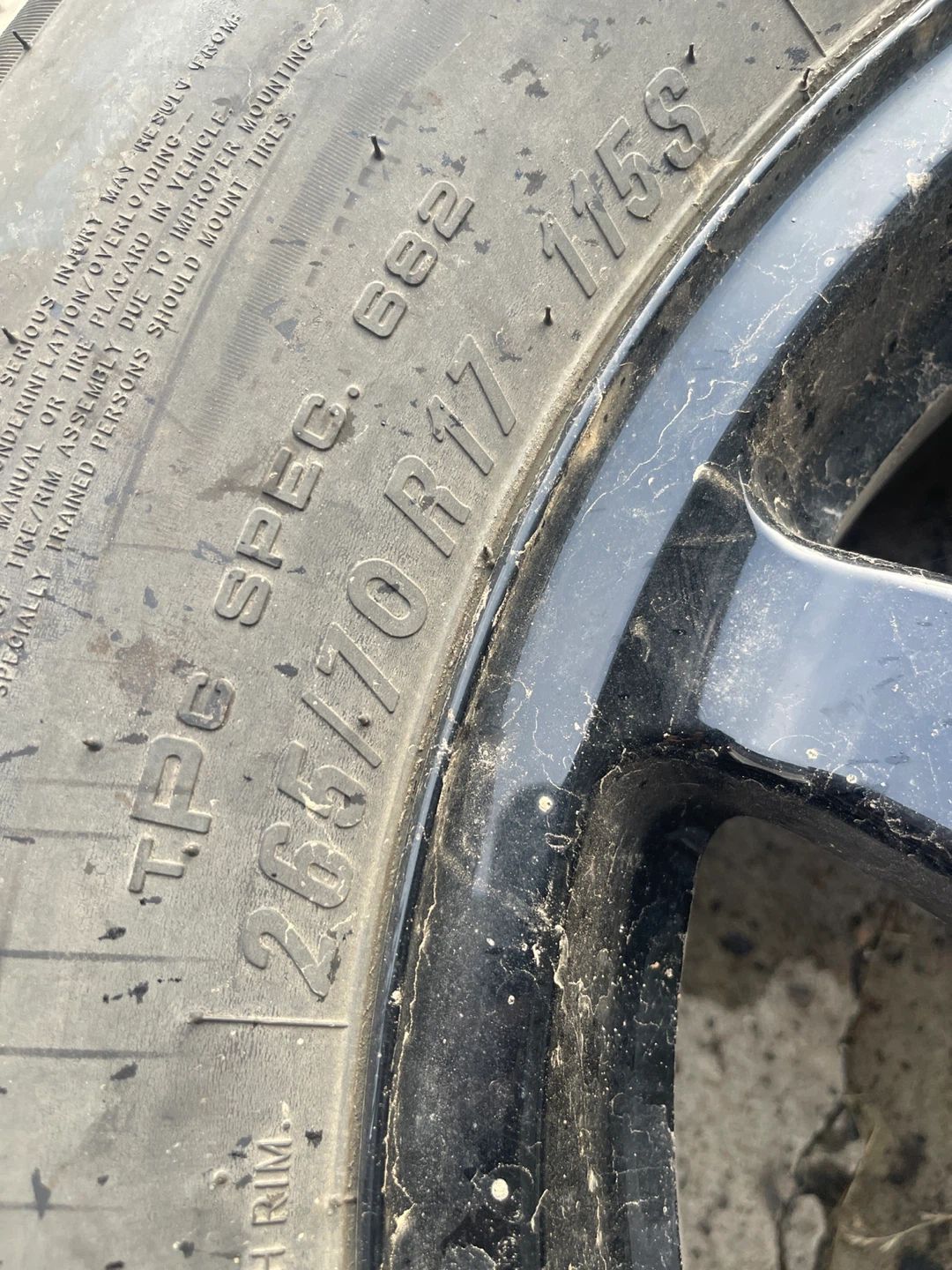 265/70 R17 Tire with Black Rim - photo 3