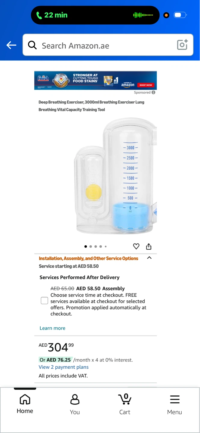 Incentive Spirometer 5000ml Lung Exerciser