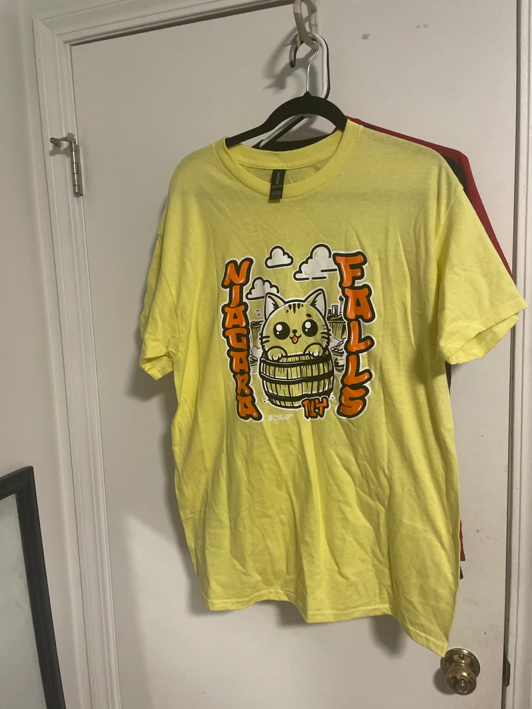 Gildan Yellow Niagara Falls Graphic T-Shirt