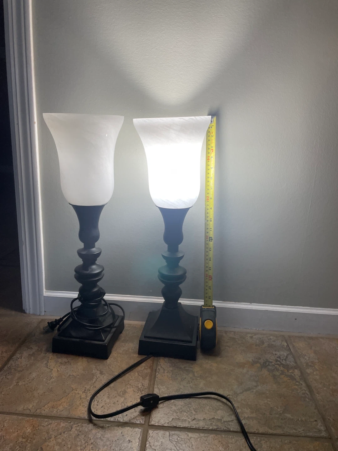Pair of Black Table Lamps