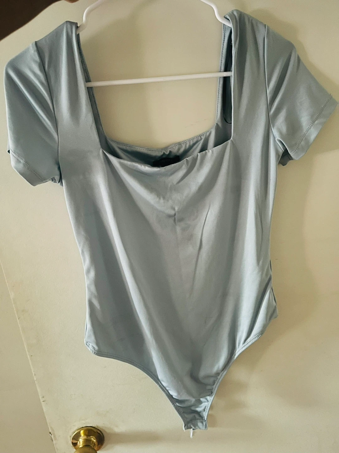 Light Blue Square Neck Bodysuit - photo 2