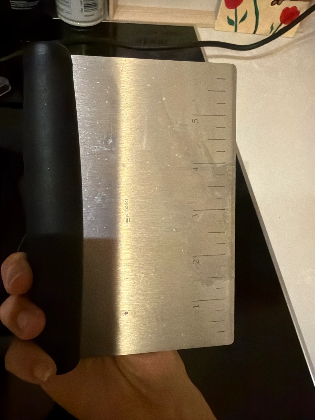 Amazon Basics Stainless Steel Dough Scraper & Bench Scraper