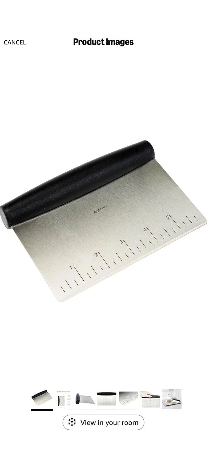 Amazon Basics Stainless Steel Dough Scraper & Bench Scraper - photo 5