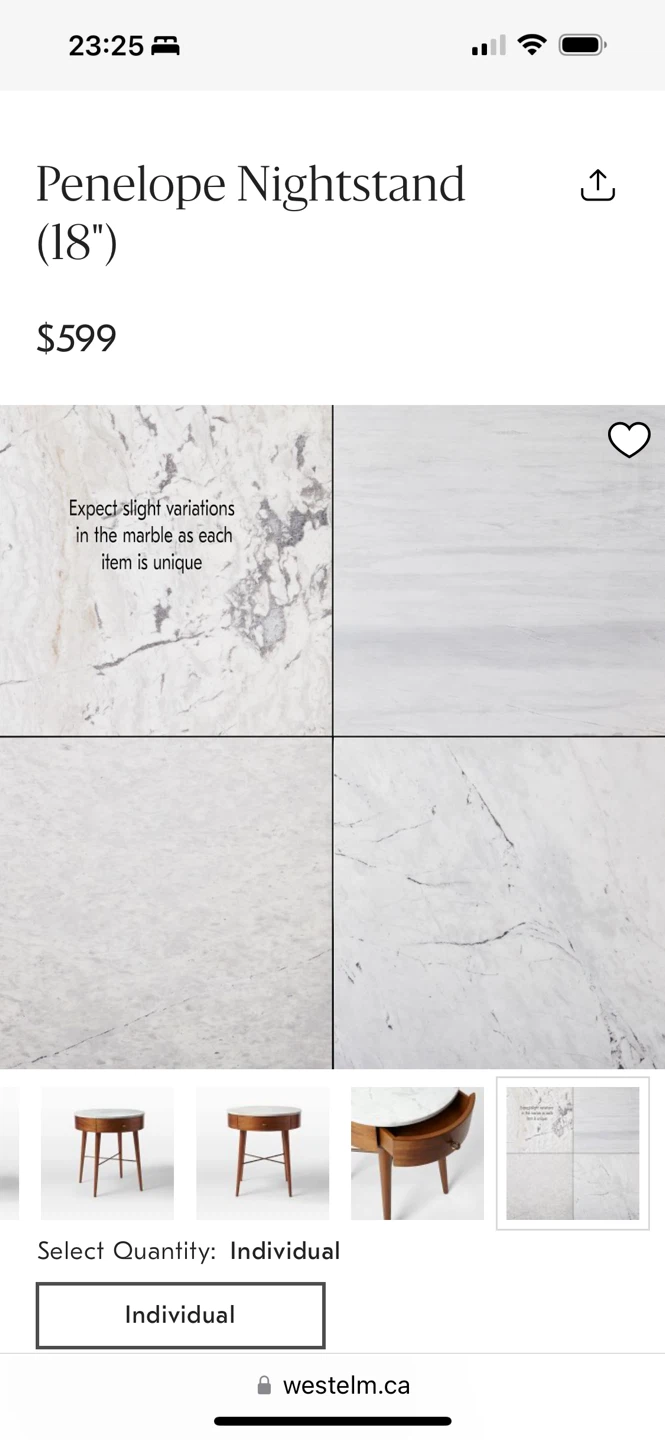 🔥West Elm🔥Round Side Table with a marble top and drawer - photo 5